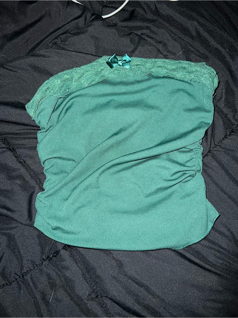 Green Lace-Trim Women's Cami Tube Top